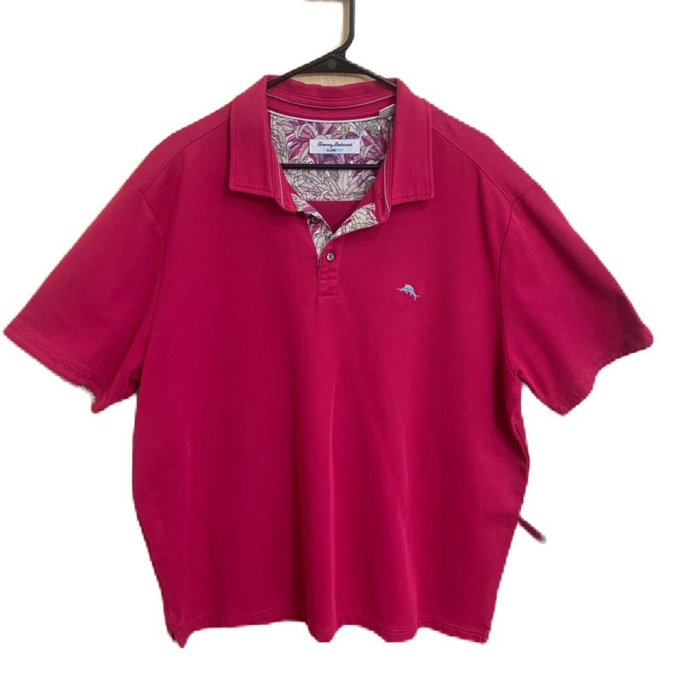 💥Pink Tommy Bahama “Island Zone” Men’s Polo Size XXL💥